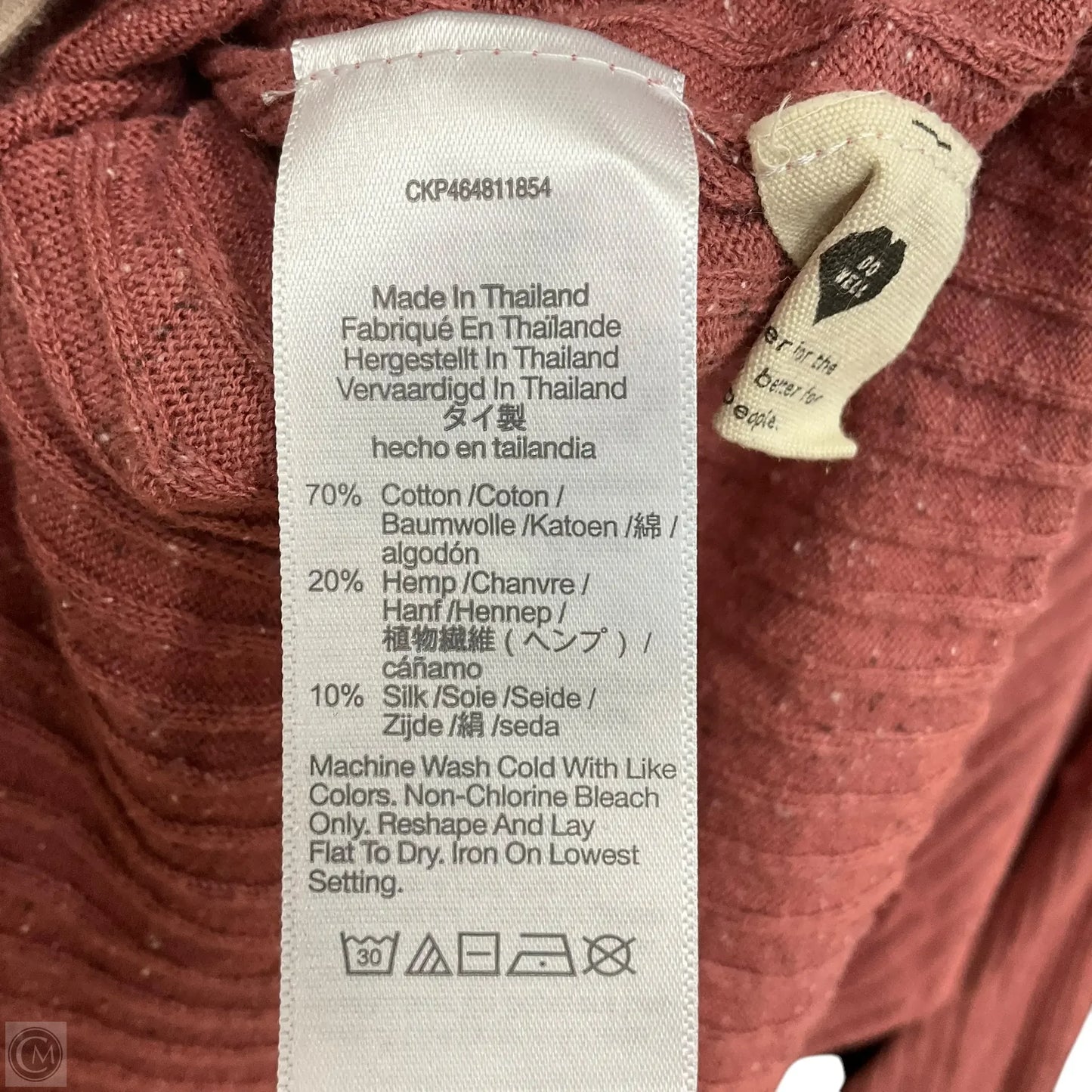 Top Long Sleeve Basic By Madewell In Pink, Size: Xl