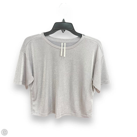 Top Short Sleeve By Anthropologie In Grey, Size: S