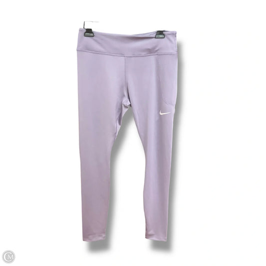 Athletic Leggings By Nike Apparel In Purple, Size: L