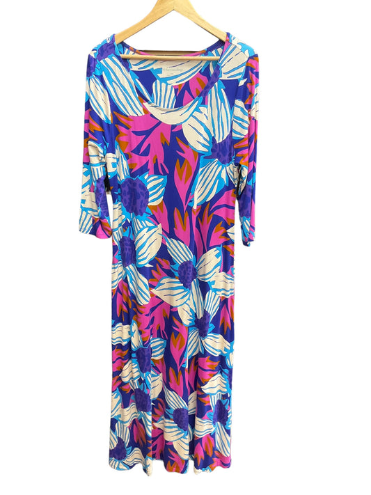 Tropical Print Dress Casual Maxi Soft Surroundings, Size L