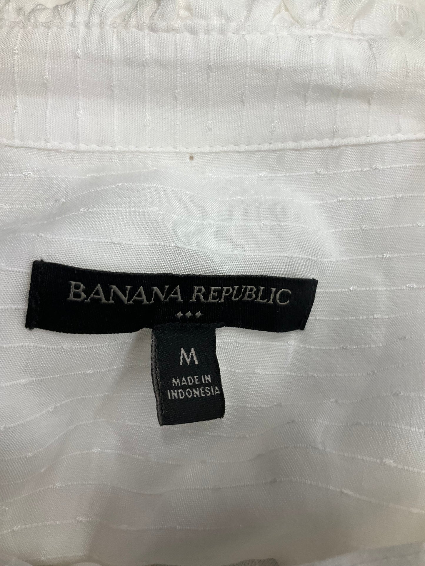 White Blouse Long Sleeve Banana Republic, Size M