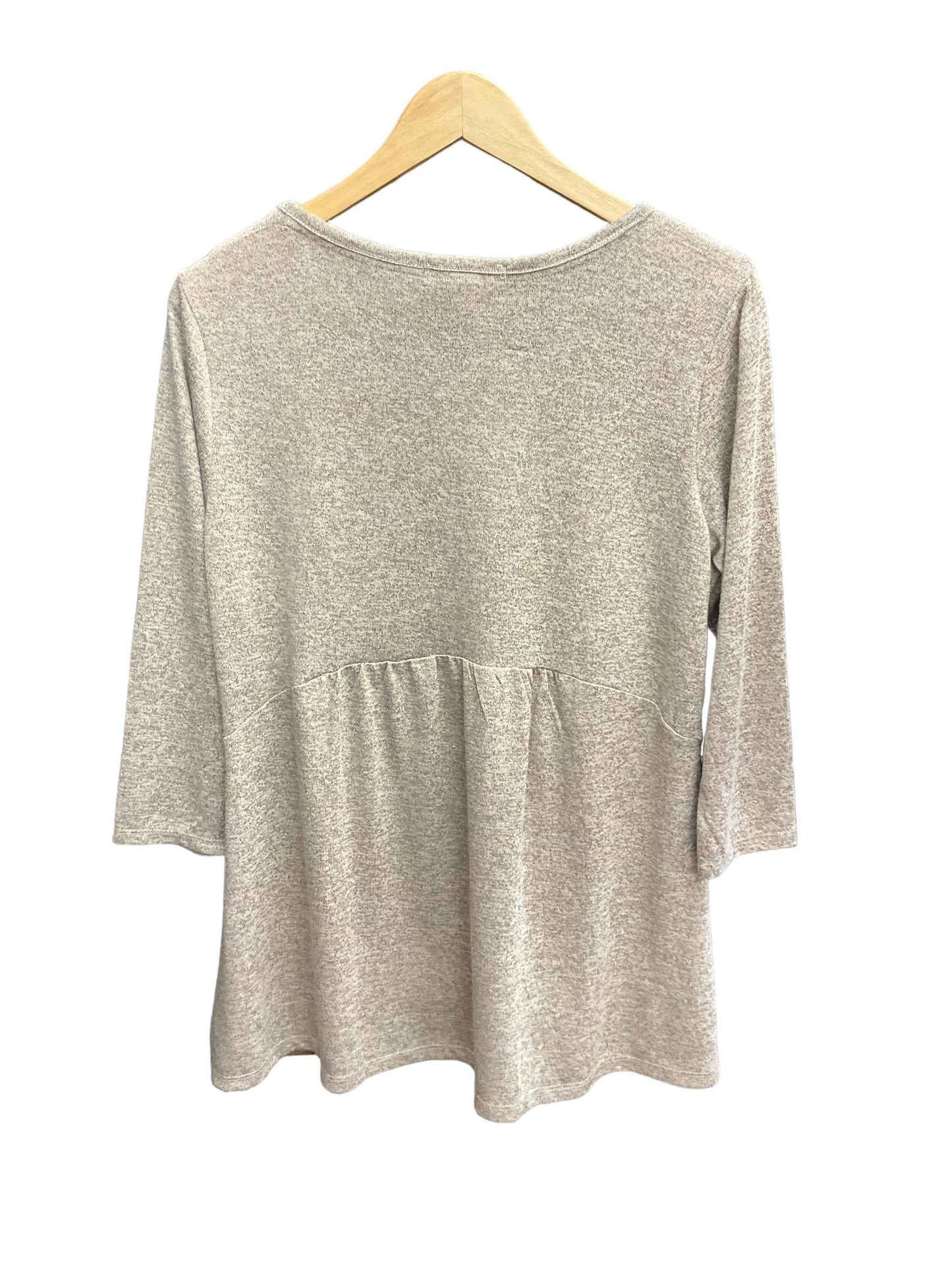 Brown Top Long Sleeve Clothes Mentor, Size M