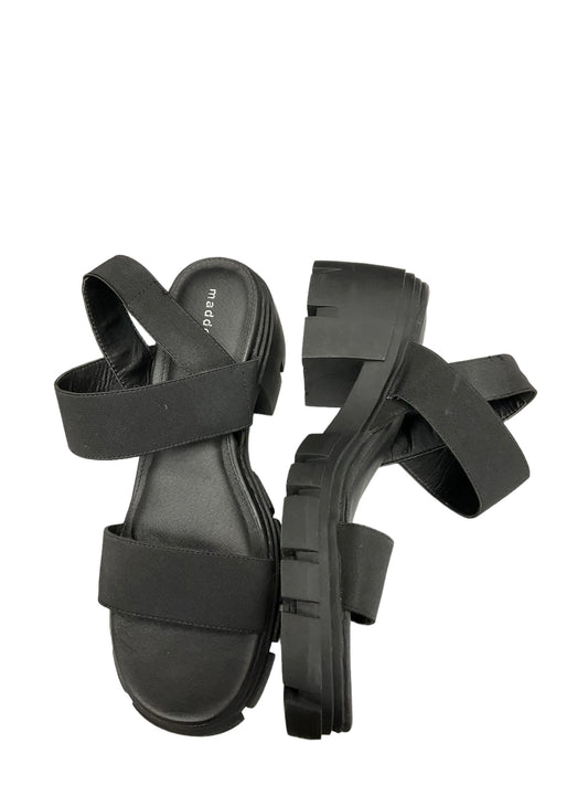 Black Sandals Heels Platform Madden Girl, Size 10