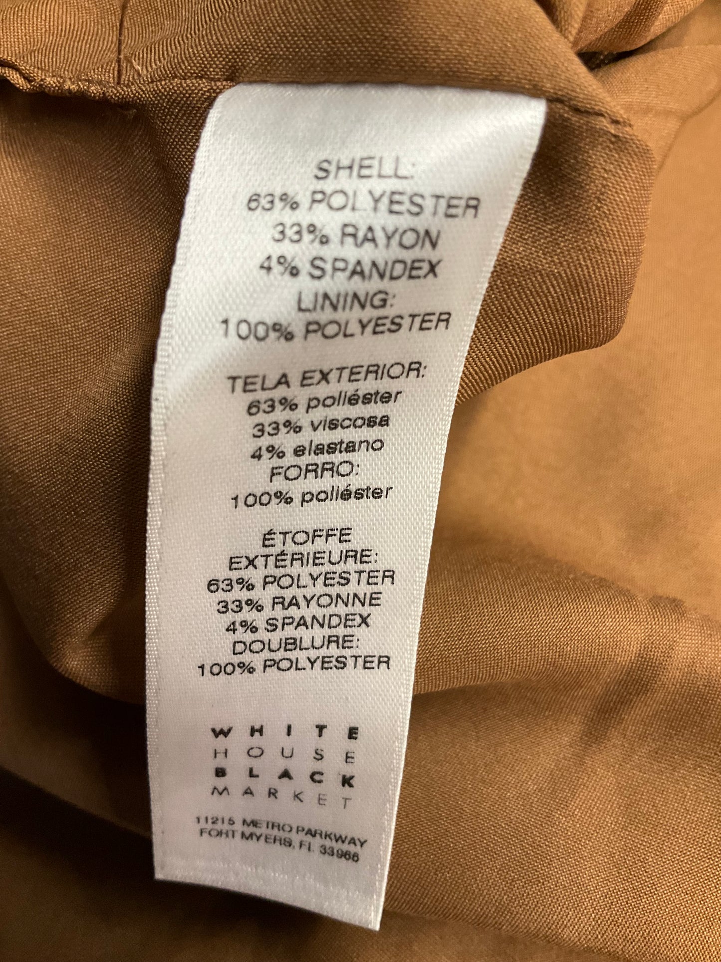 Tan Skirt Mini & Short White House Black Market, Size 14