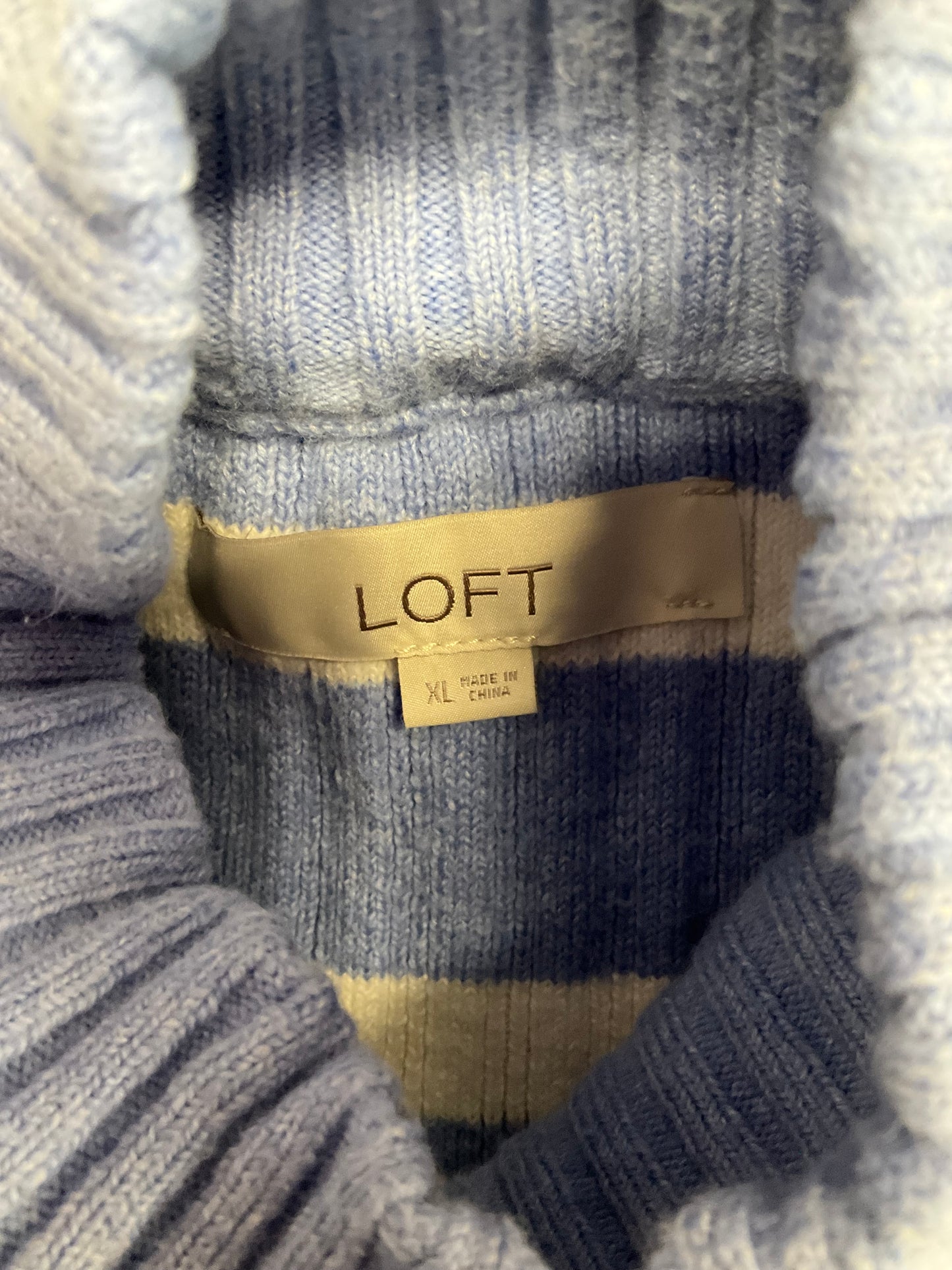 Blue & White Sweater Loft, Size Xl