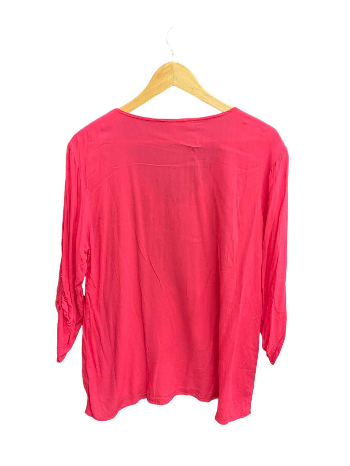 Pink Top 3/4 Sleeve Grand And Greene, Size Xl