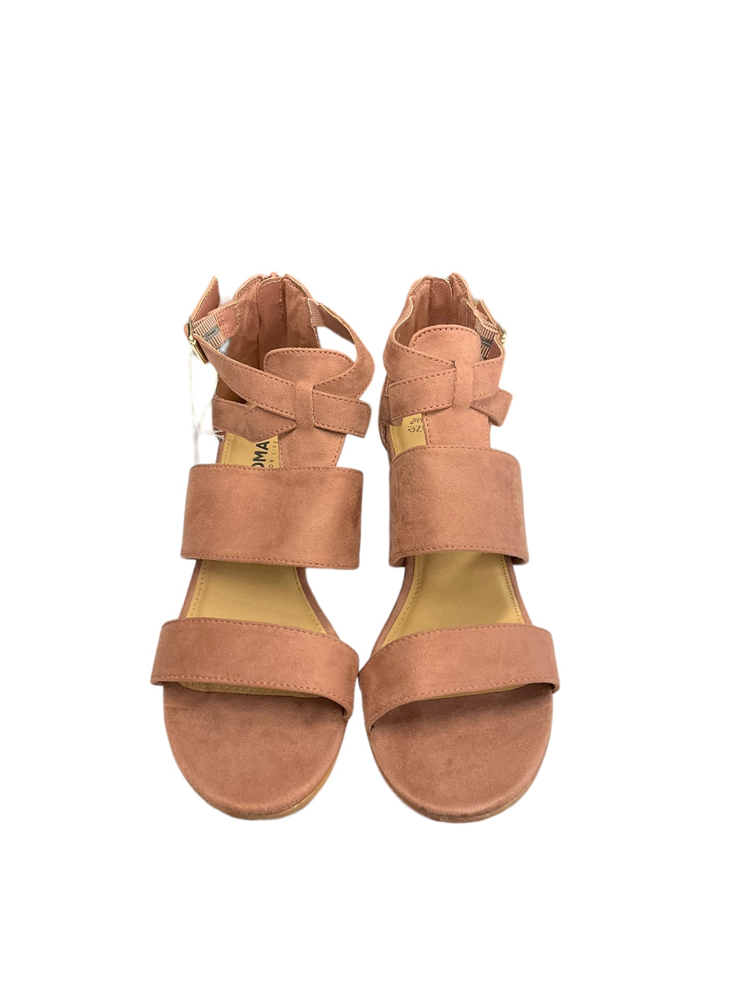 Tan Shoes Heels Block Sonoma, Size 9.5