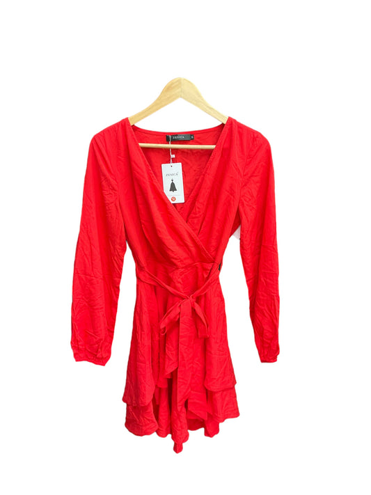 Red Dress Party Short Clothes Mentor, Size M