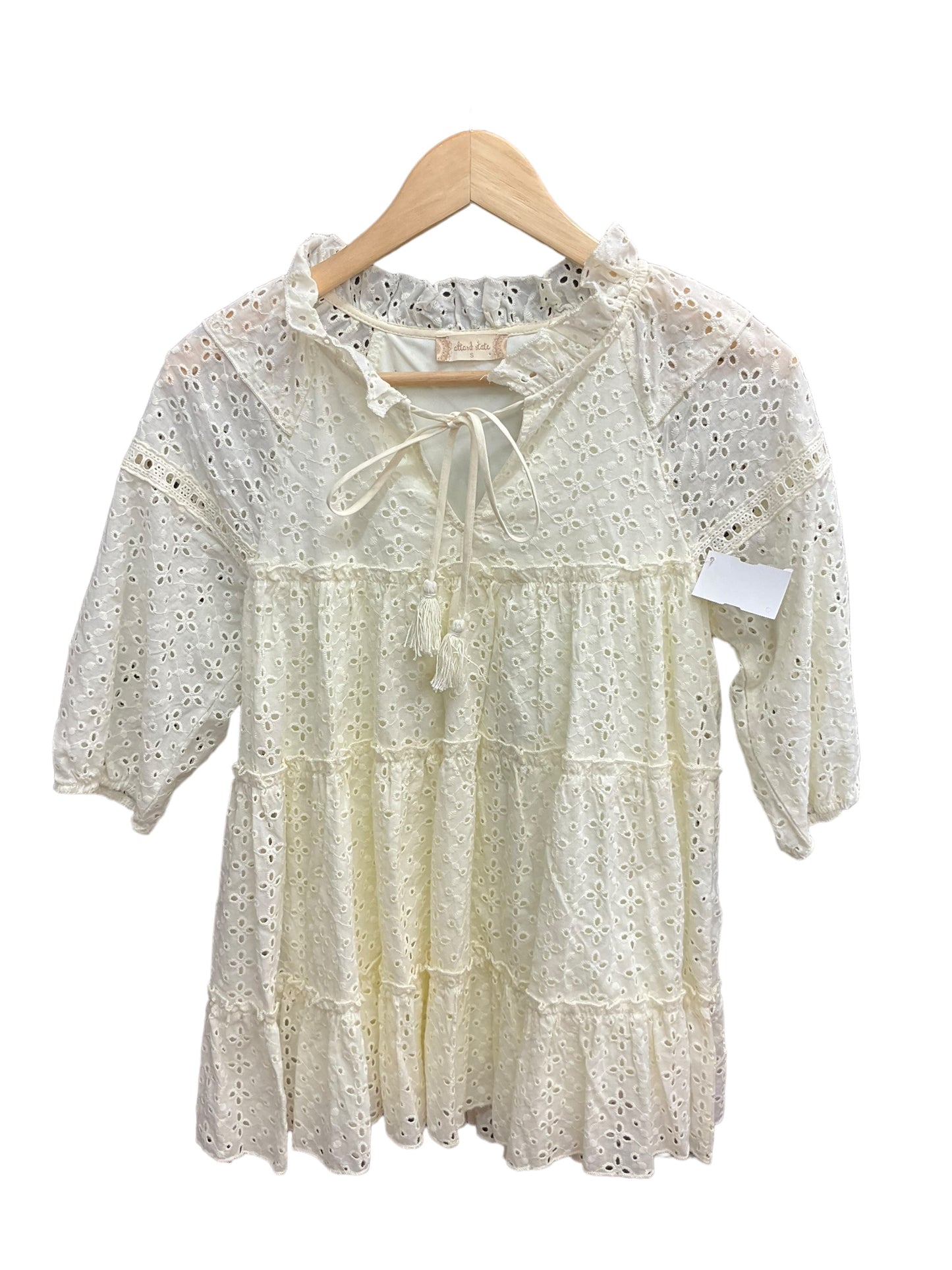 Cream Top Short Sleeve Altard State, Size S