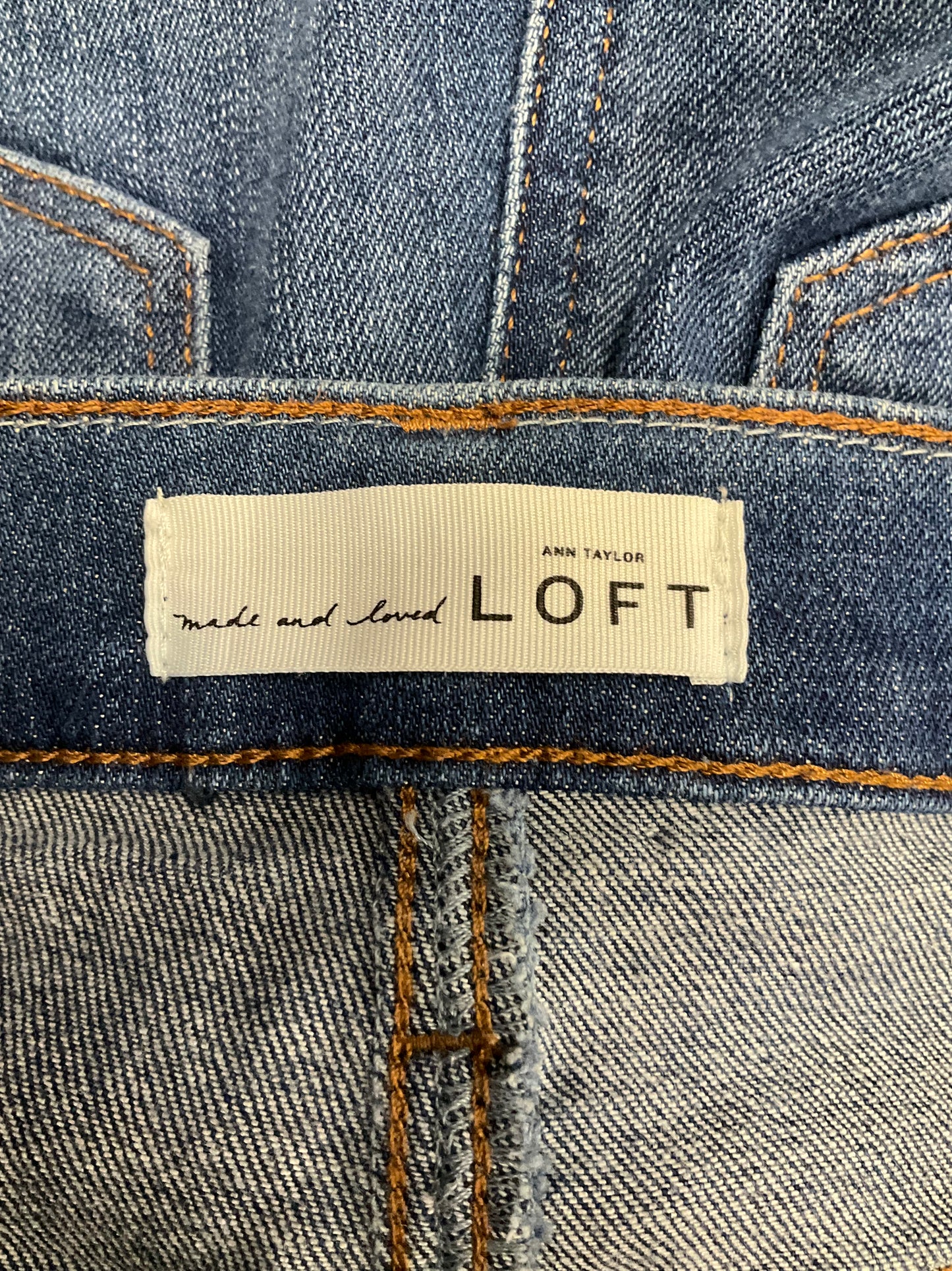 Jeans Boot Cut By Loft In Blue Denim, Size: 8