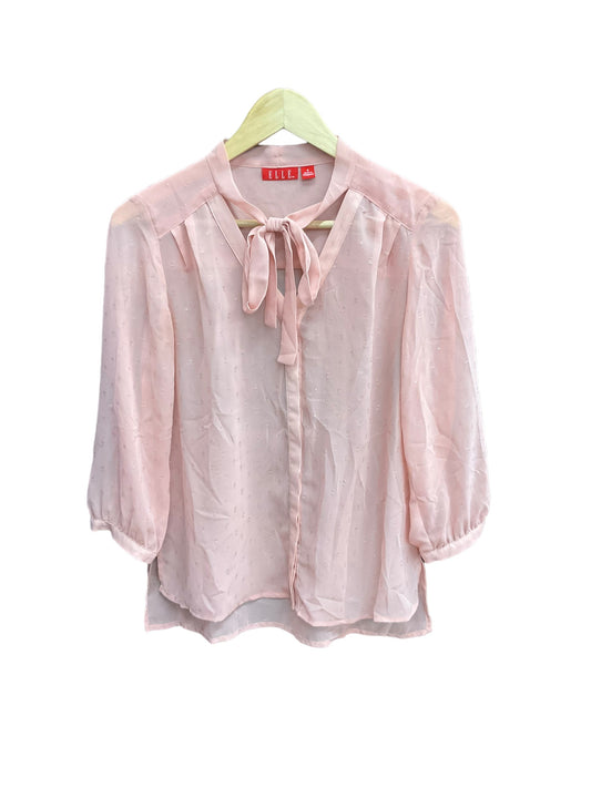 Pink Blouse Short Sleeve Elle, Size S