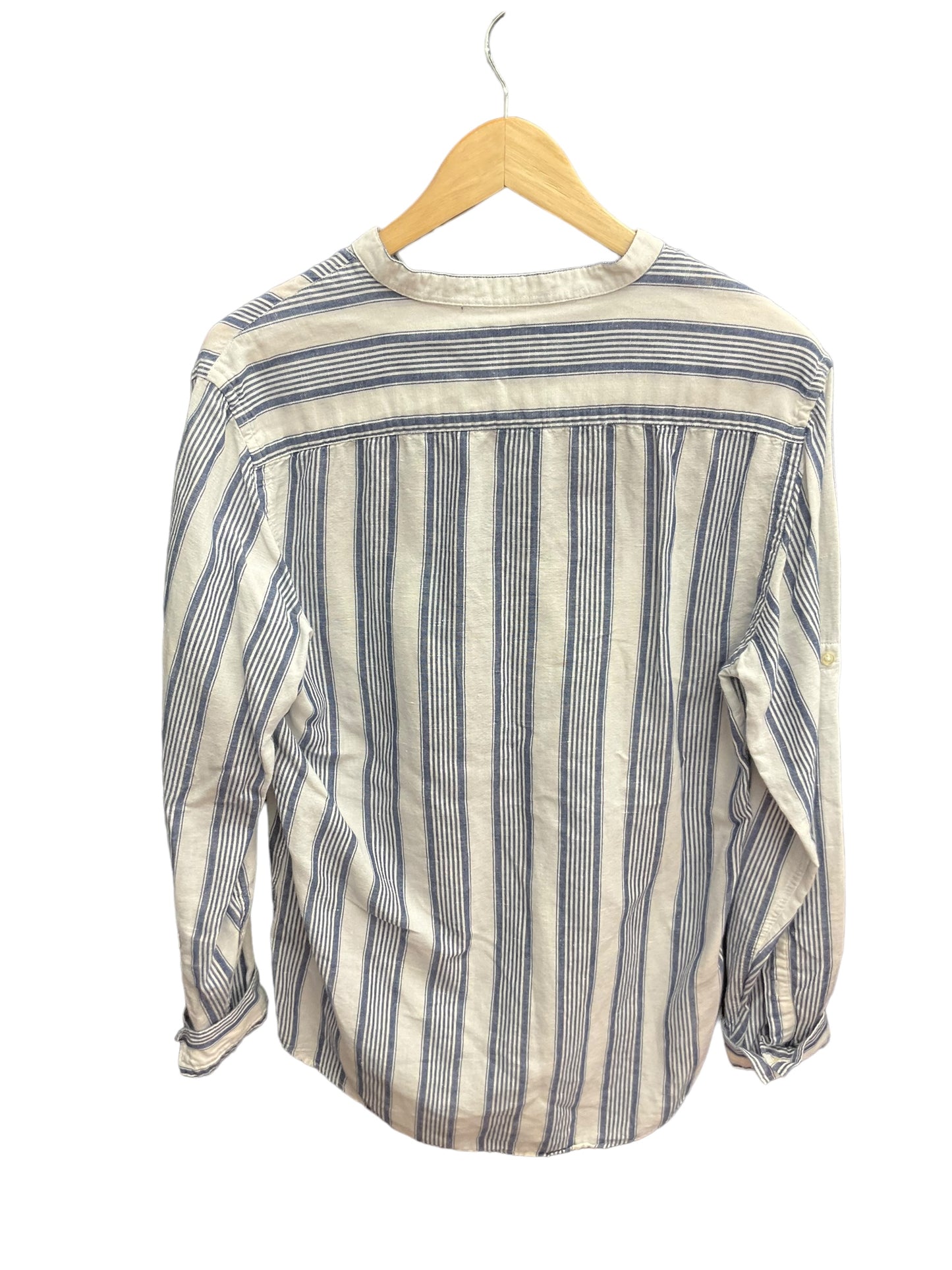 Blue & White Top Long Sleeve Zara, Size M