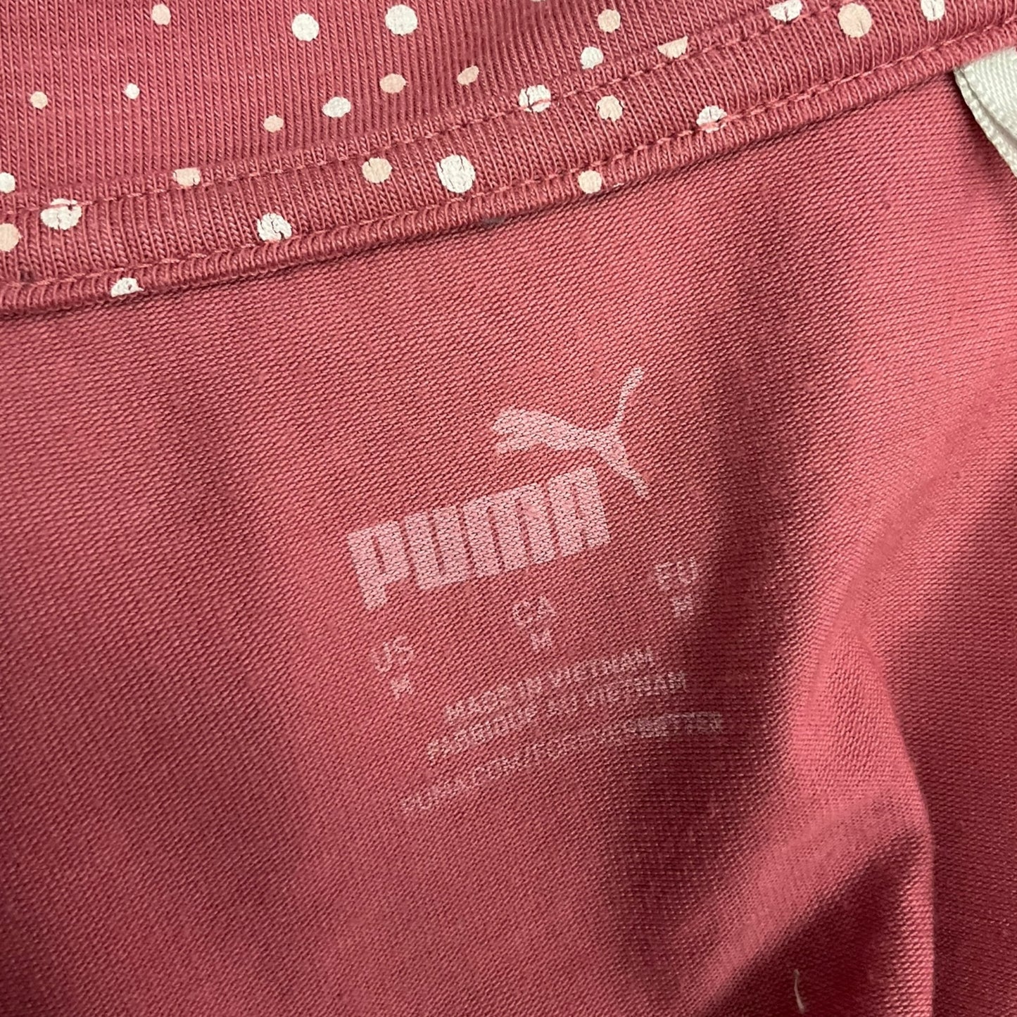 Athletic Top Short Sleeve By Puma In Pink, Size: M