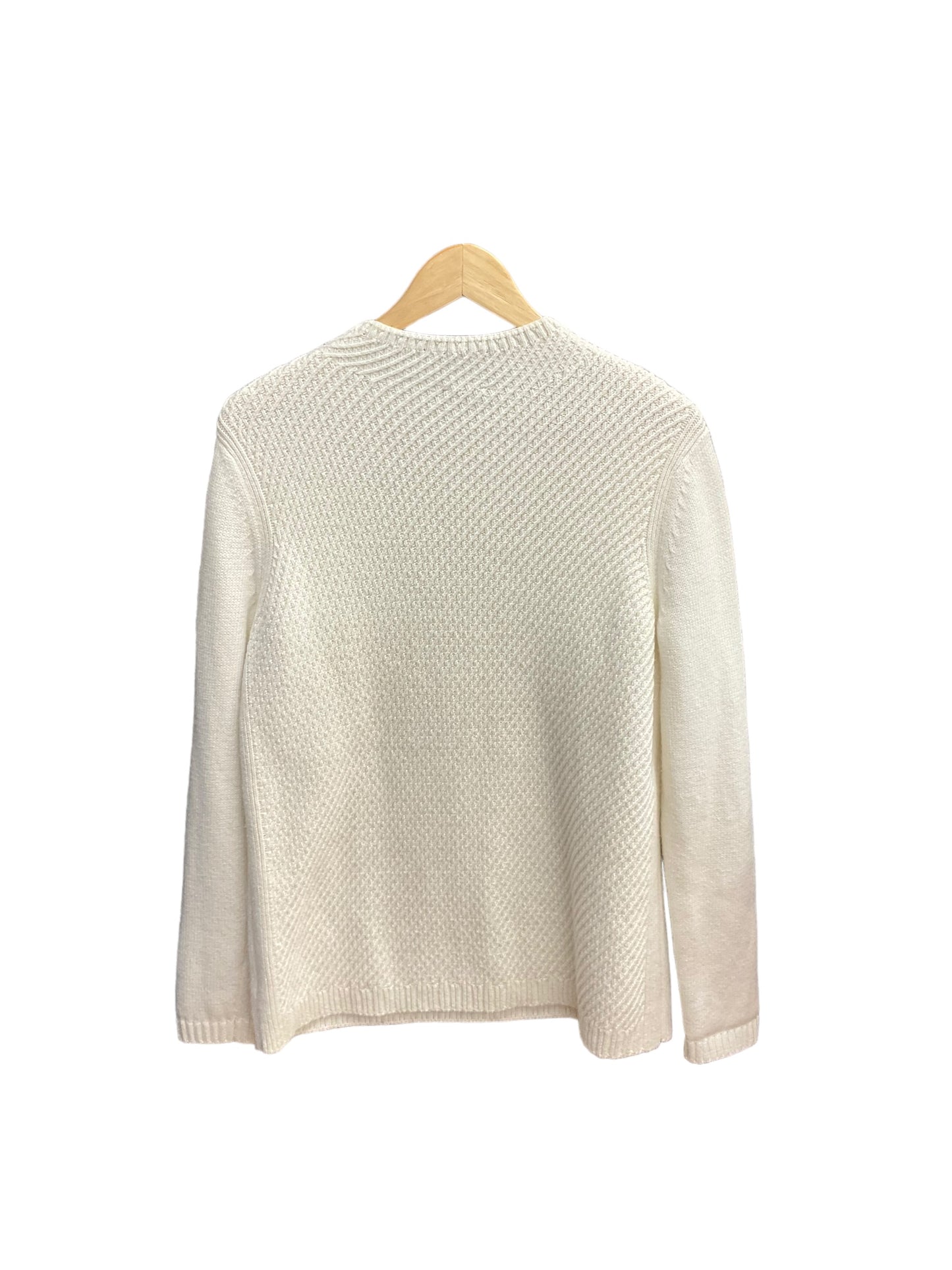 Sweater By Talbots In White, Size: M