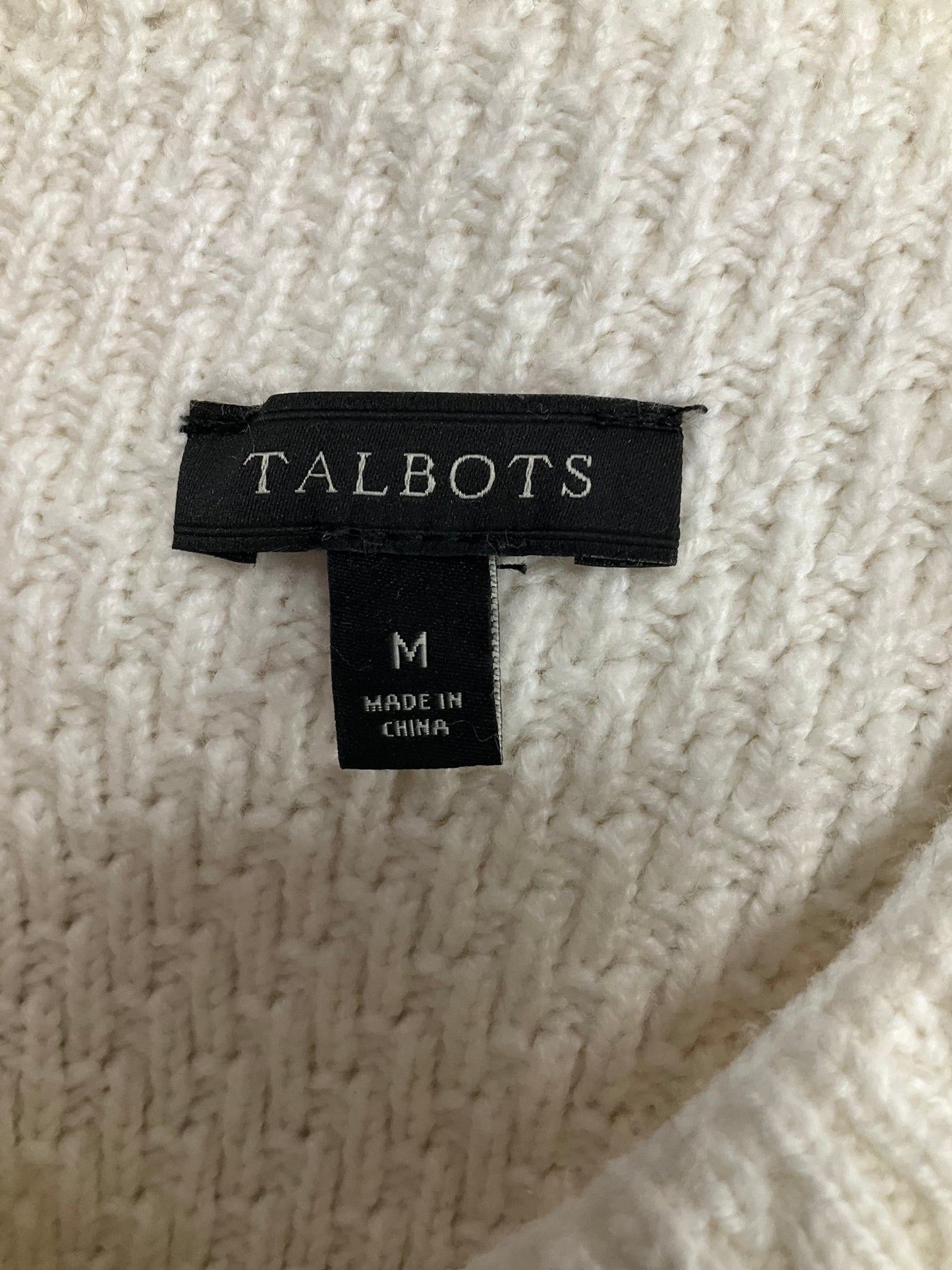 Sweater By Talbots In White, Size: M