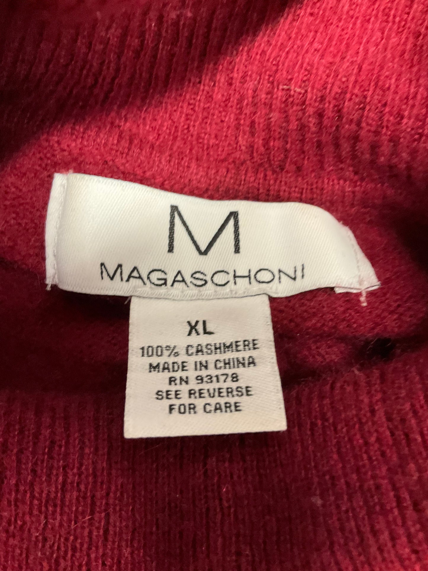 Sweater Cashmere By Clothes Mentor In Red, Size: Xl