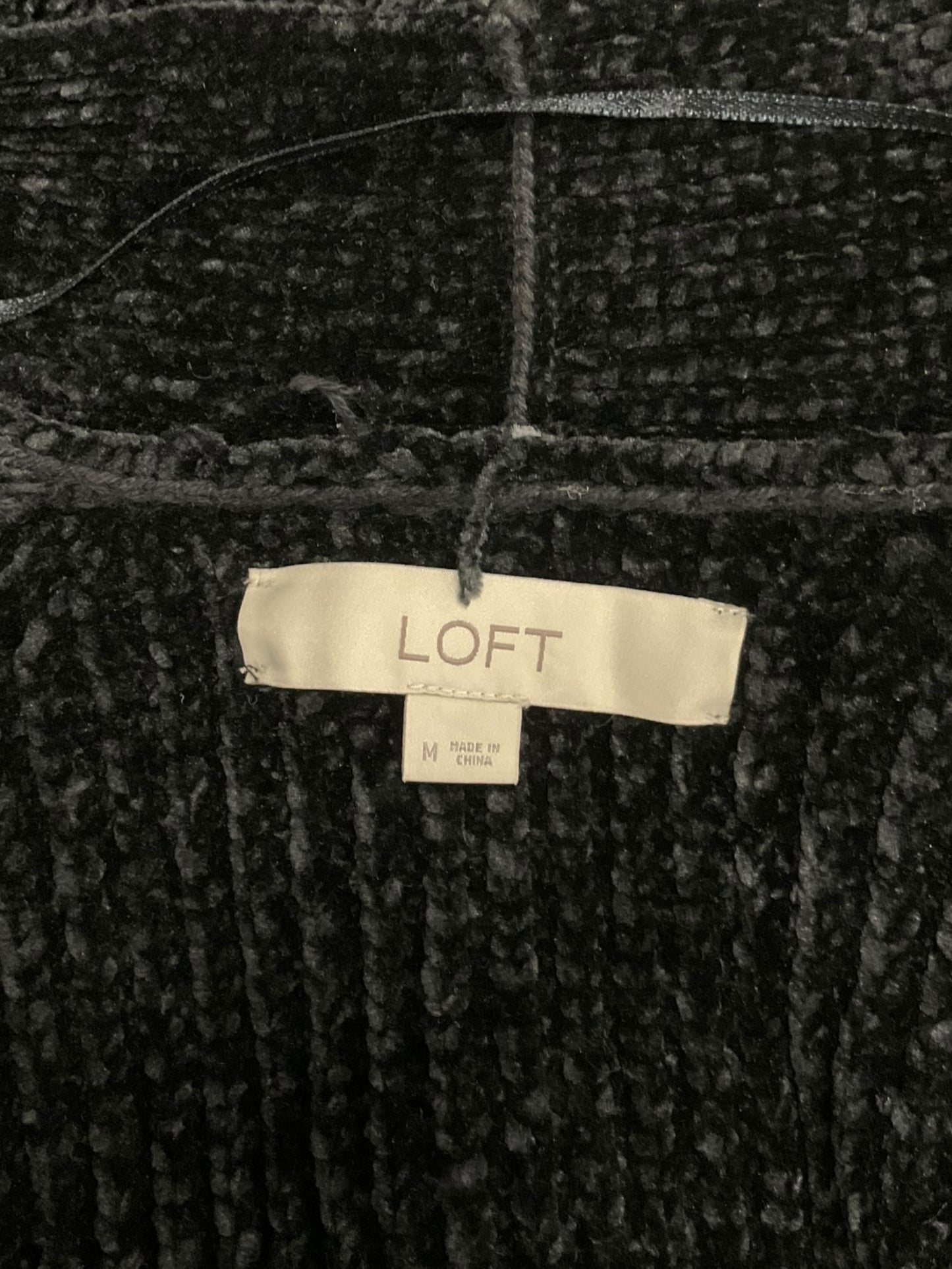 Sweater Cardigan By Loft In Black, Size: M