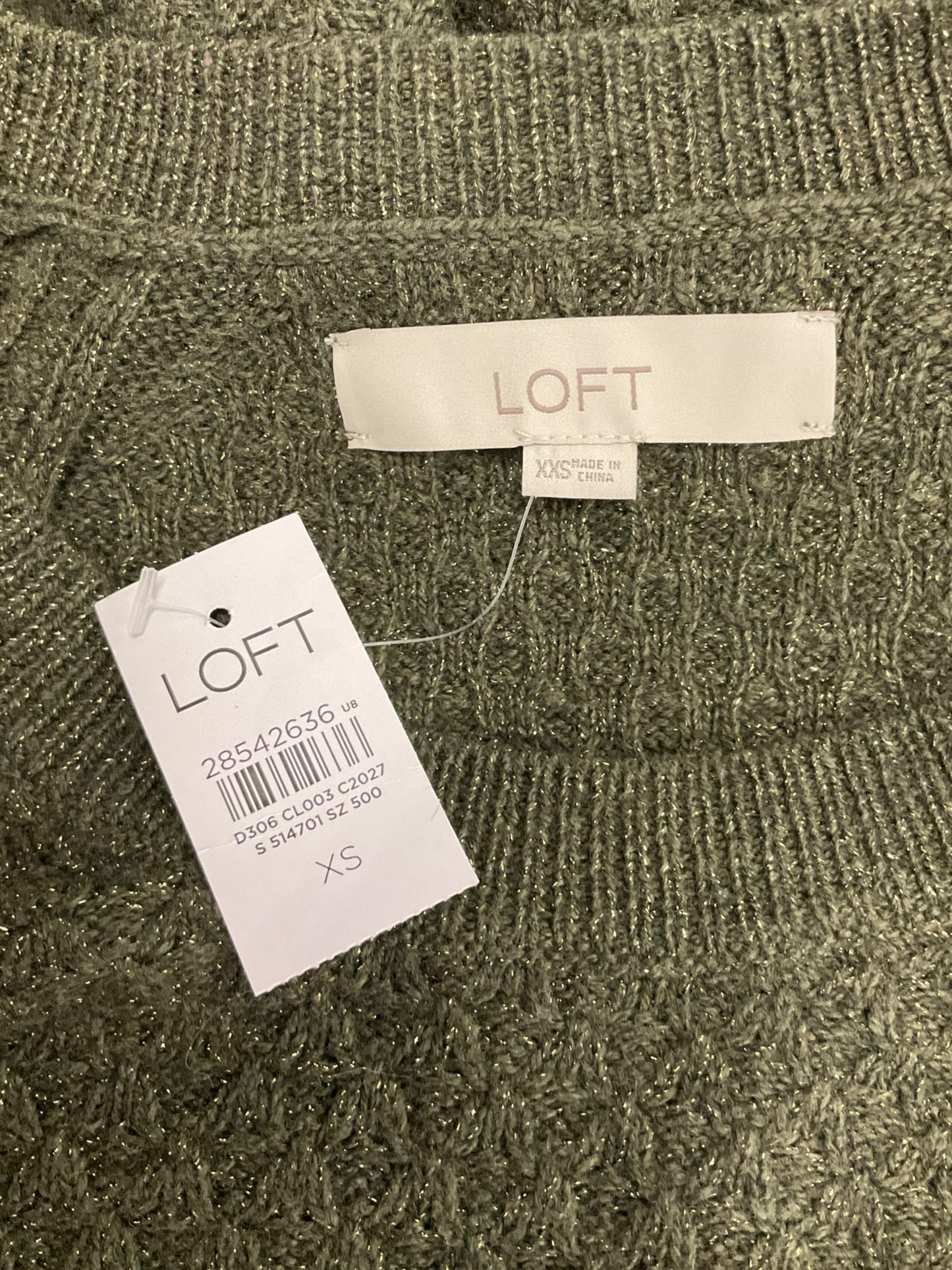 Sweater By Loft In Green, Size: Xxs