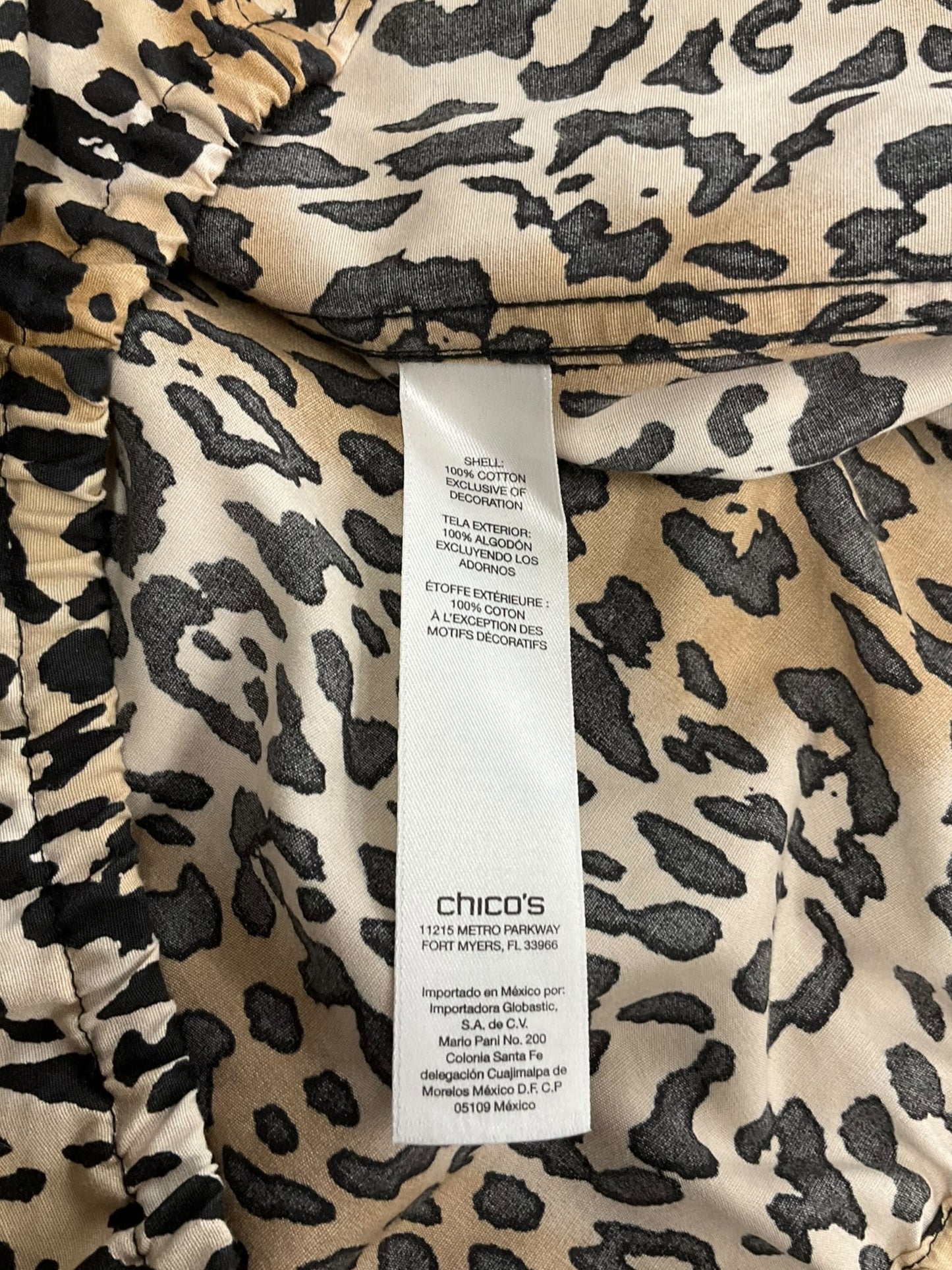 Blouse 3/4 Sleeve By Chicos In Animal Print, Size: Xl