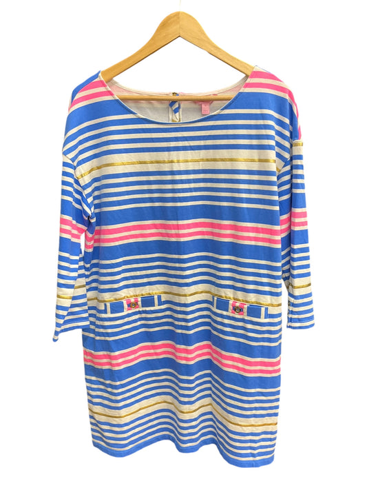 Dress Casual Short By Lilly Pulitzer In Blue & Pink, Size: Xl