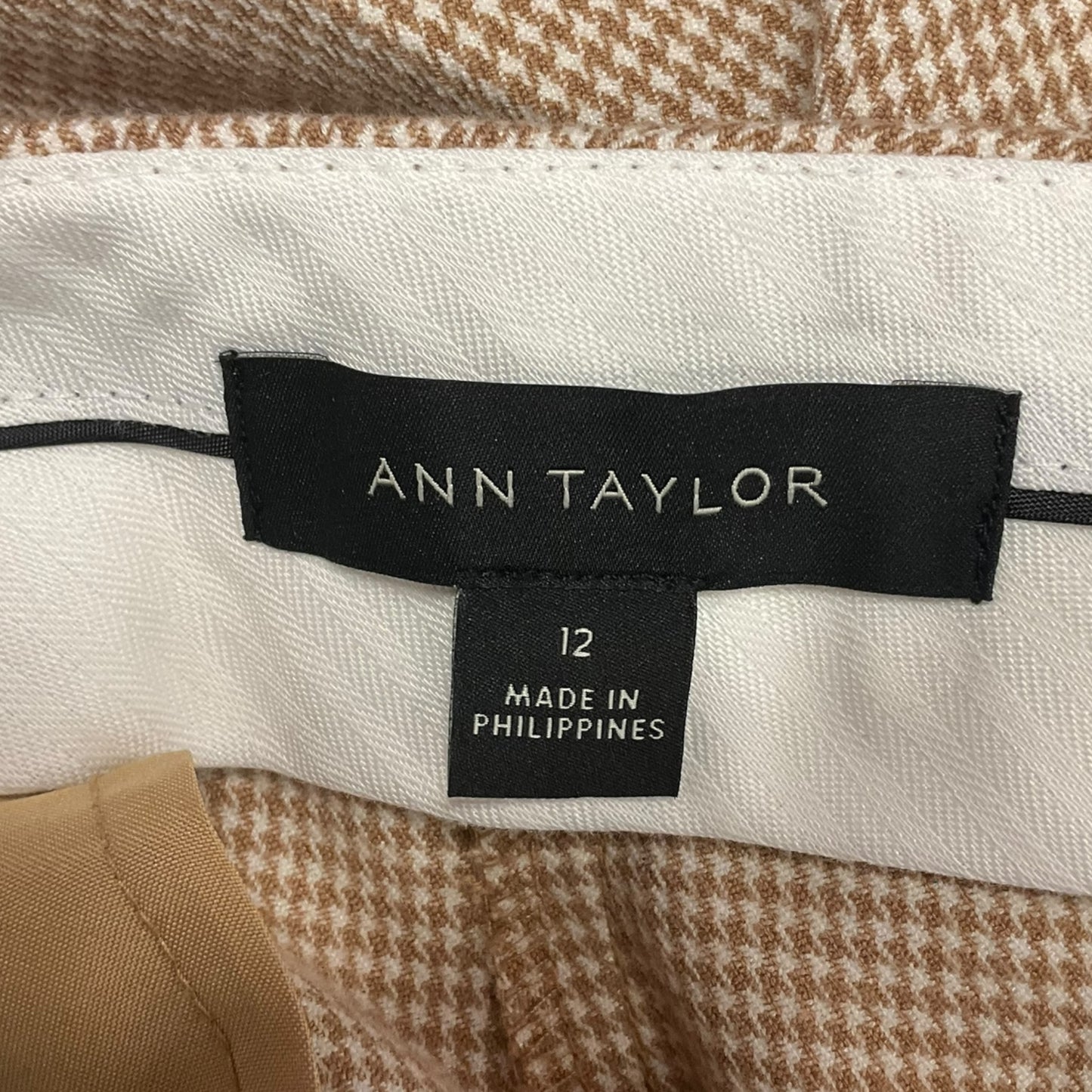 Pants Dress By Ann Taylor In Tan & White, Size: 12