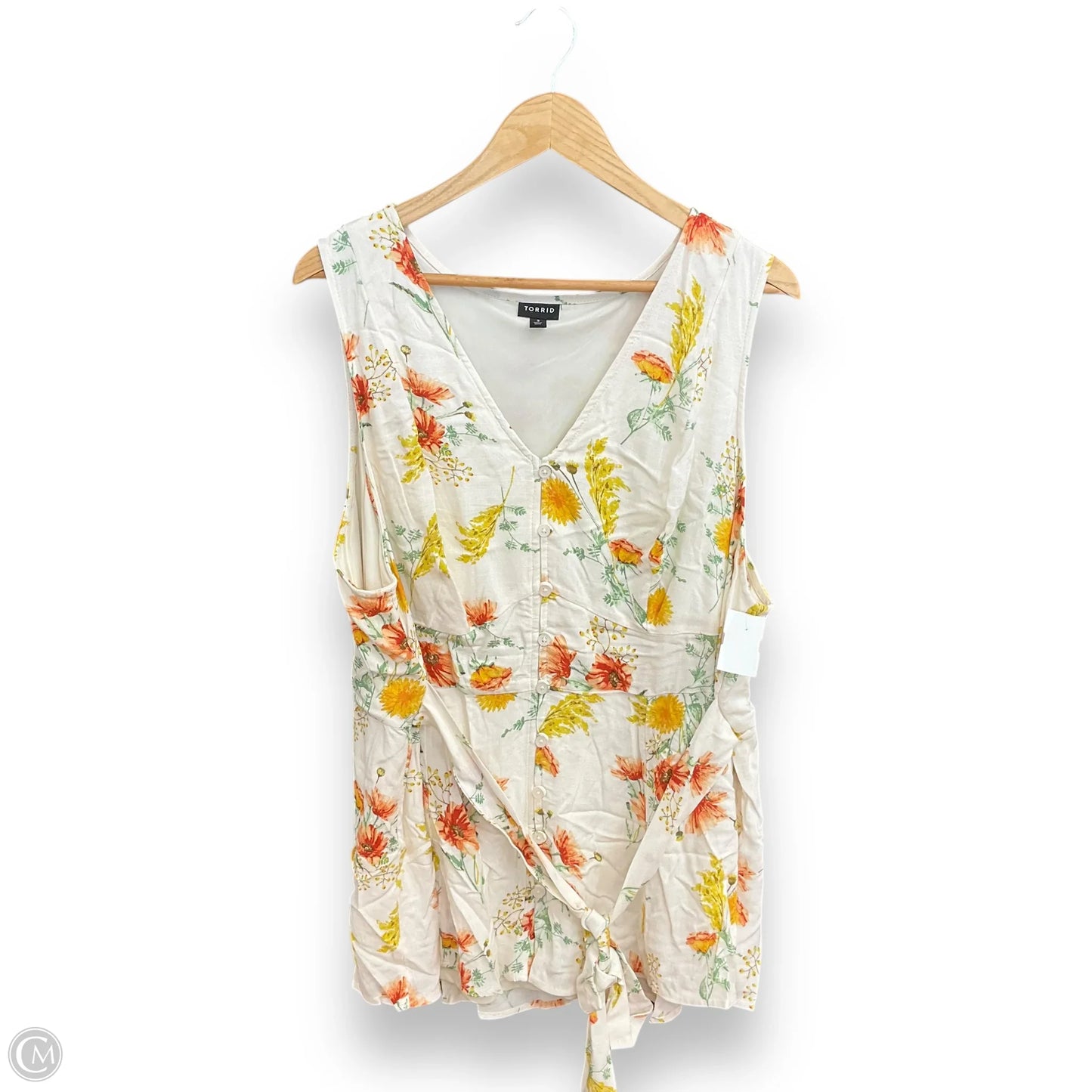 Top Sleeveless By Torrid In Floral Print, Size: 3x