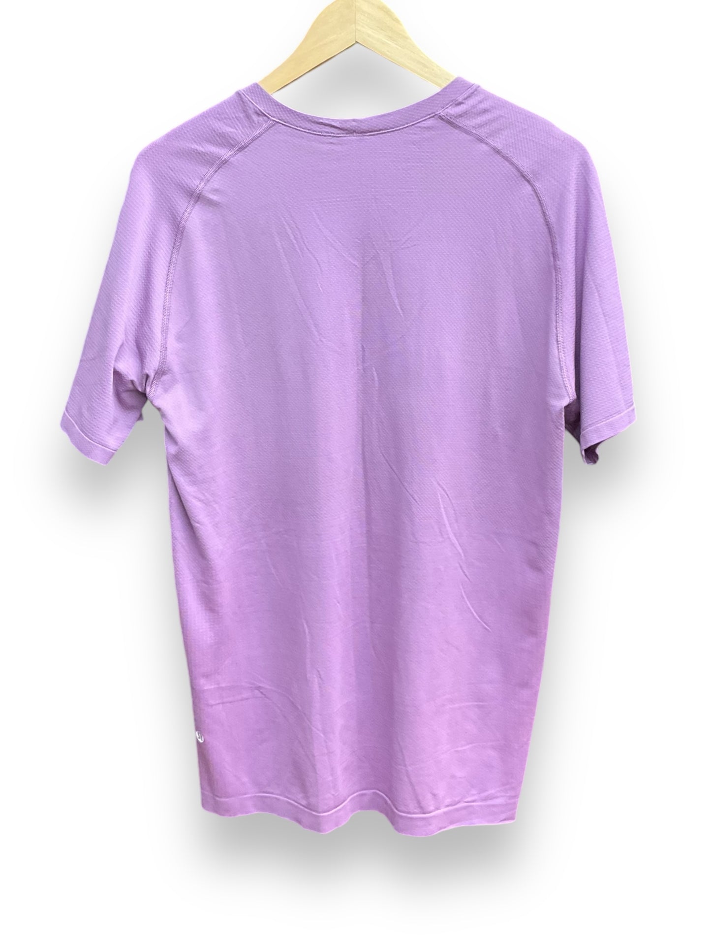 Athletic Top Short Sleeve By Lululemon In Purple, Size: L