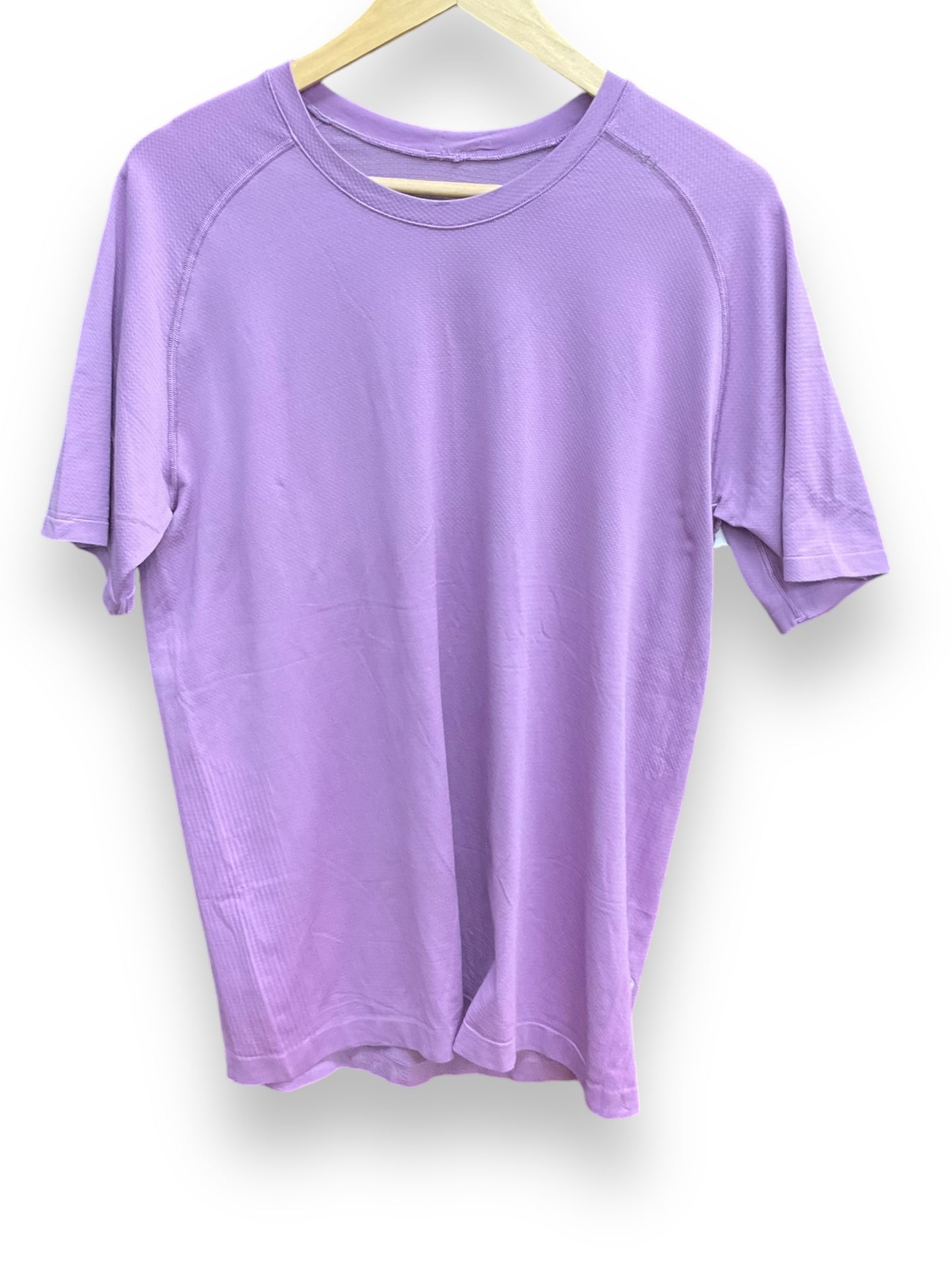 Athletic Top Short Sleeve By Lululemon In Purple, Size: L