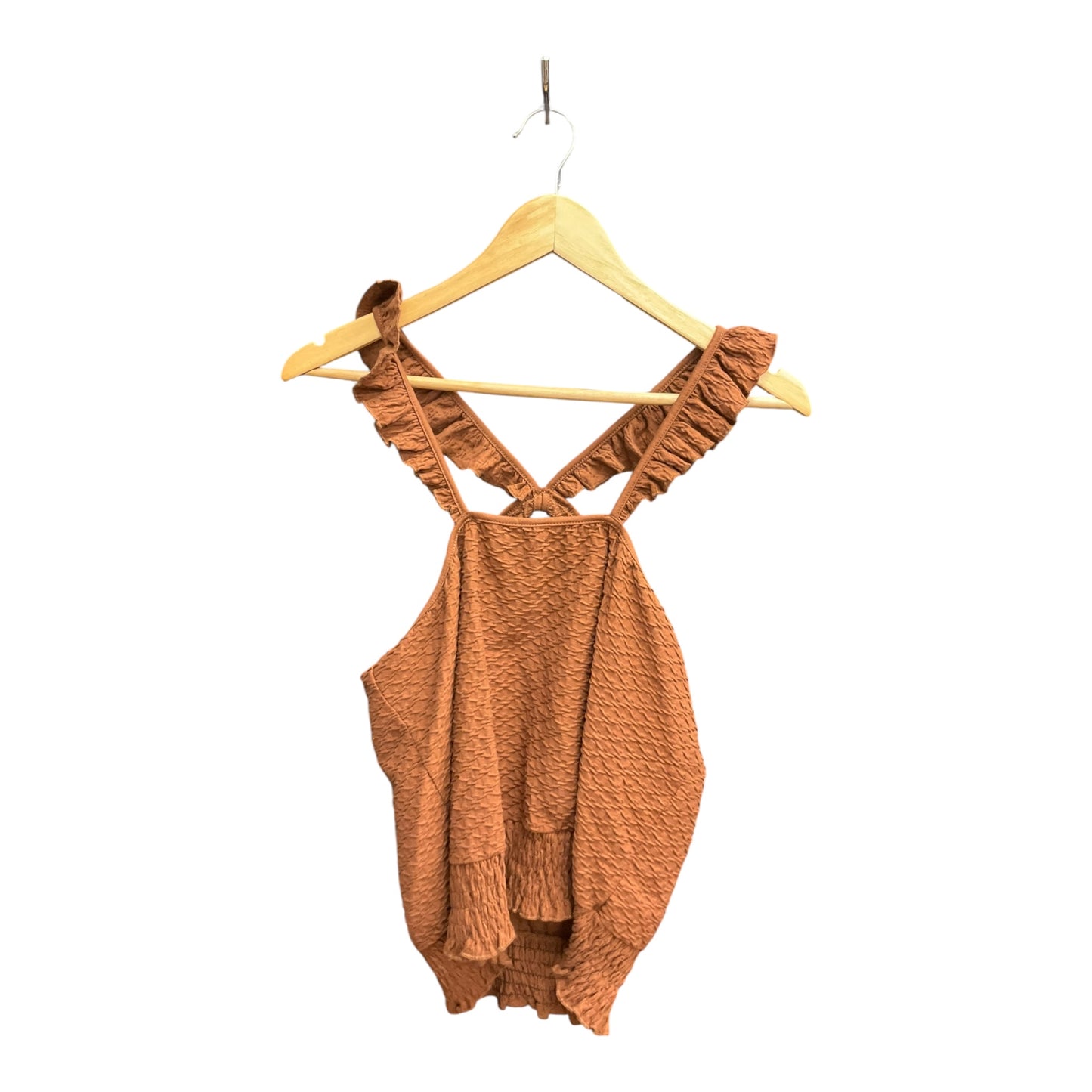 Top Sleeveless By Free People In Brown, Size: Xl