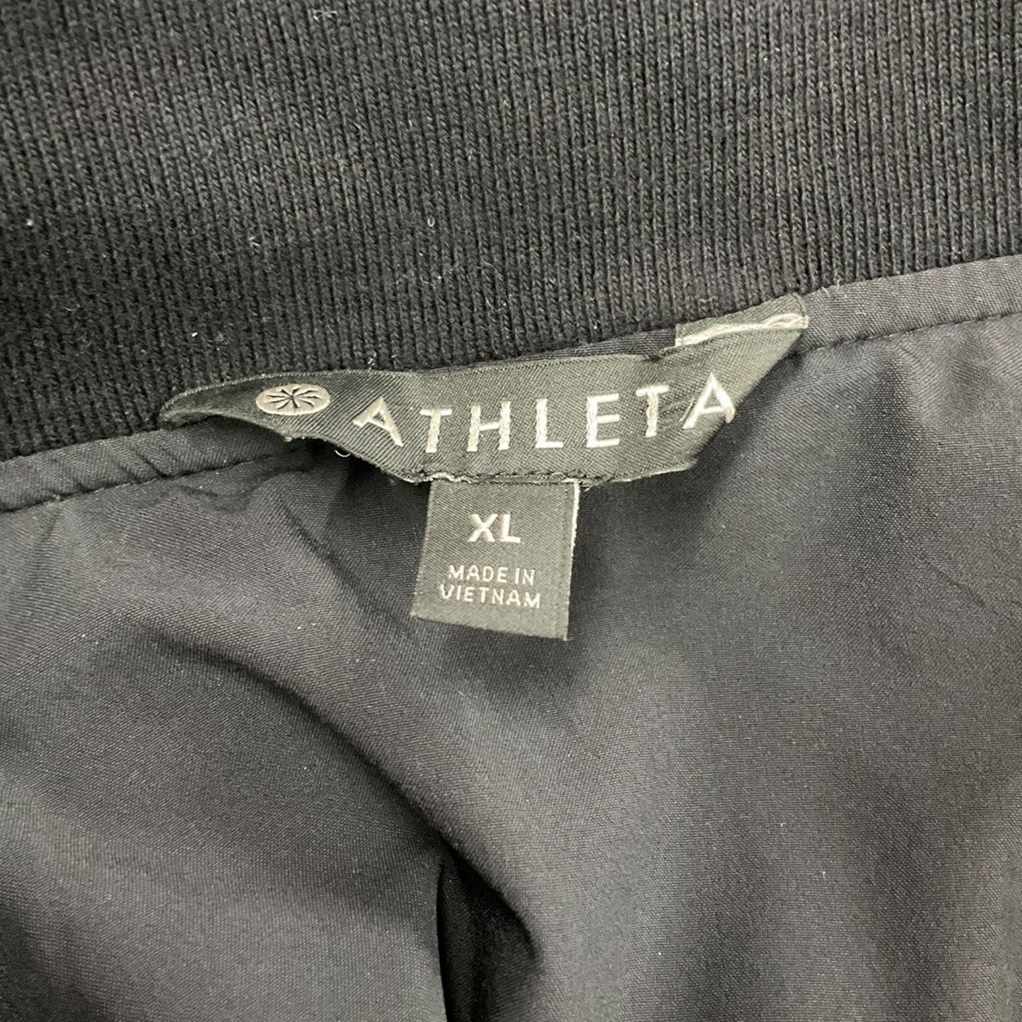 Athletic Jacket By Athleta In Black & White, Size: Xl