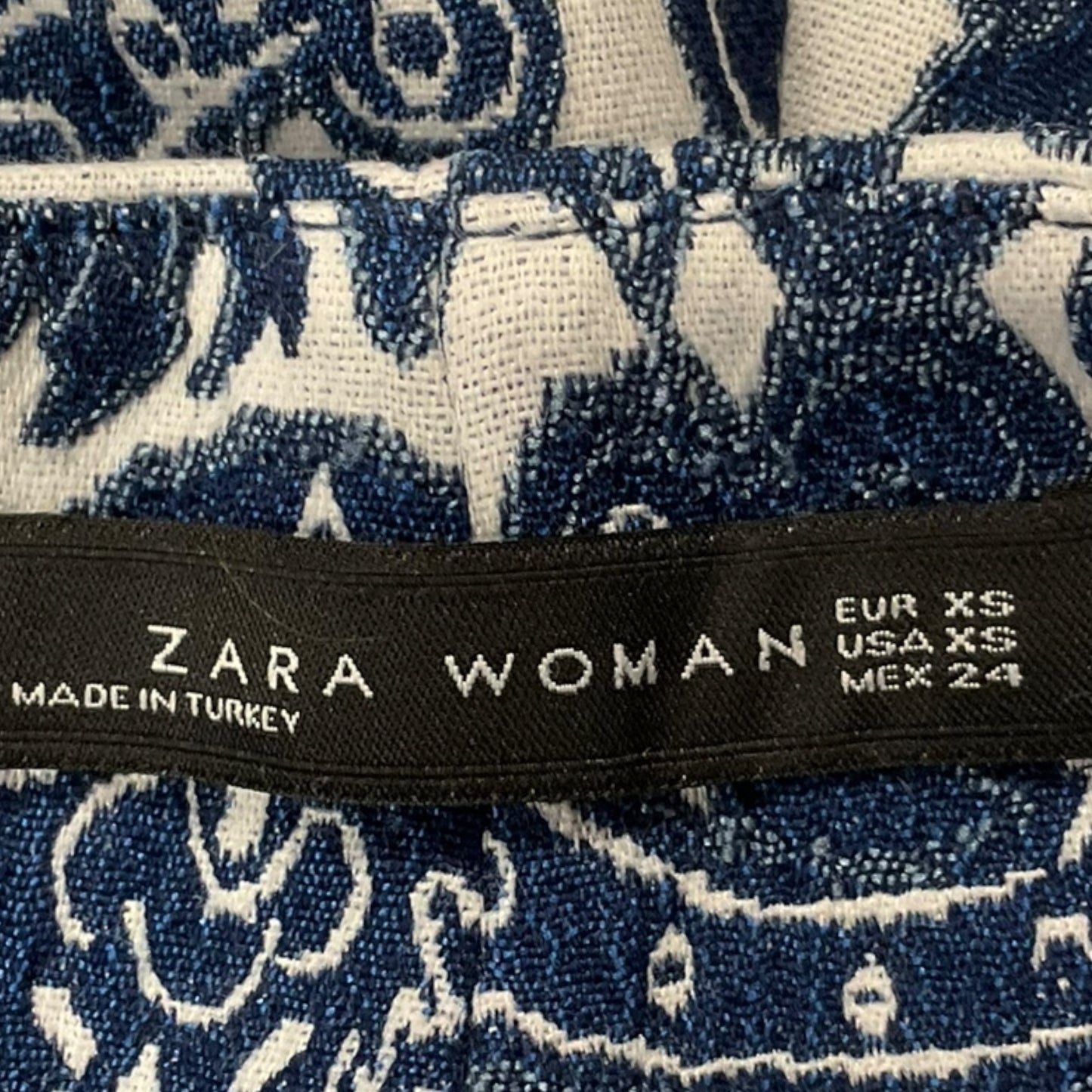 Pants Set 2pc By Zara Women In Blue & White, Size: Xs