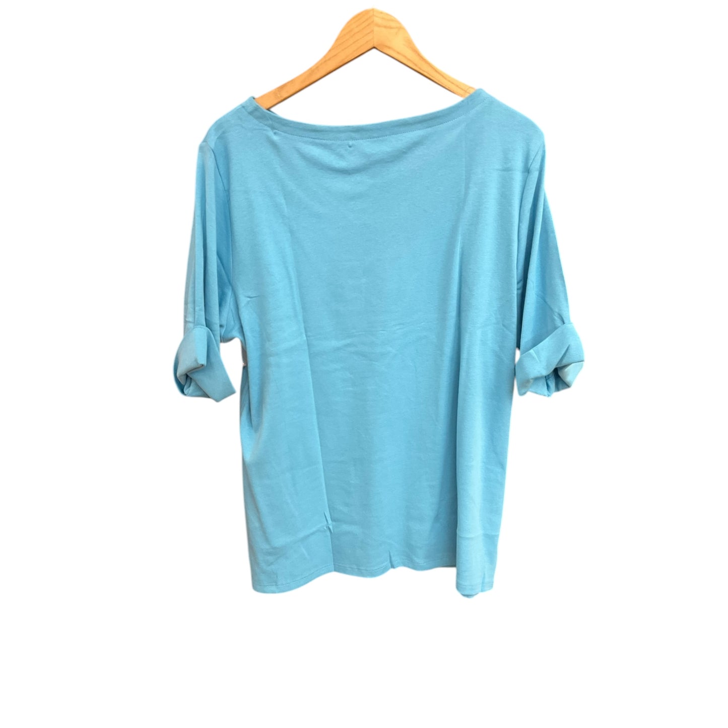 Top Short Sleeve By Style And Company In Blue, Size: Xxl