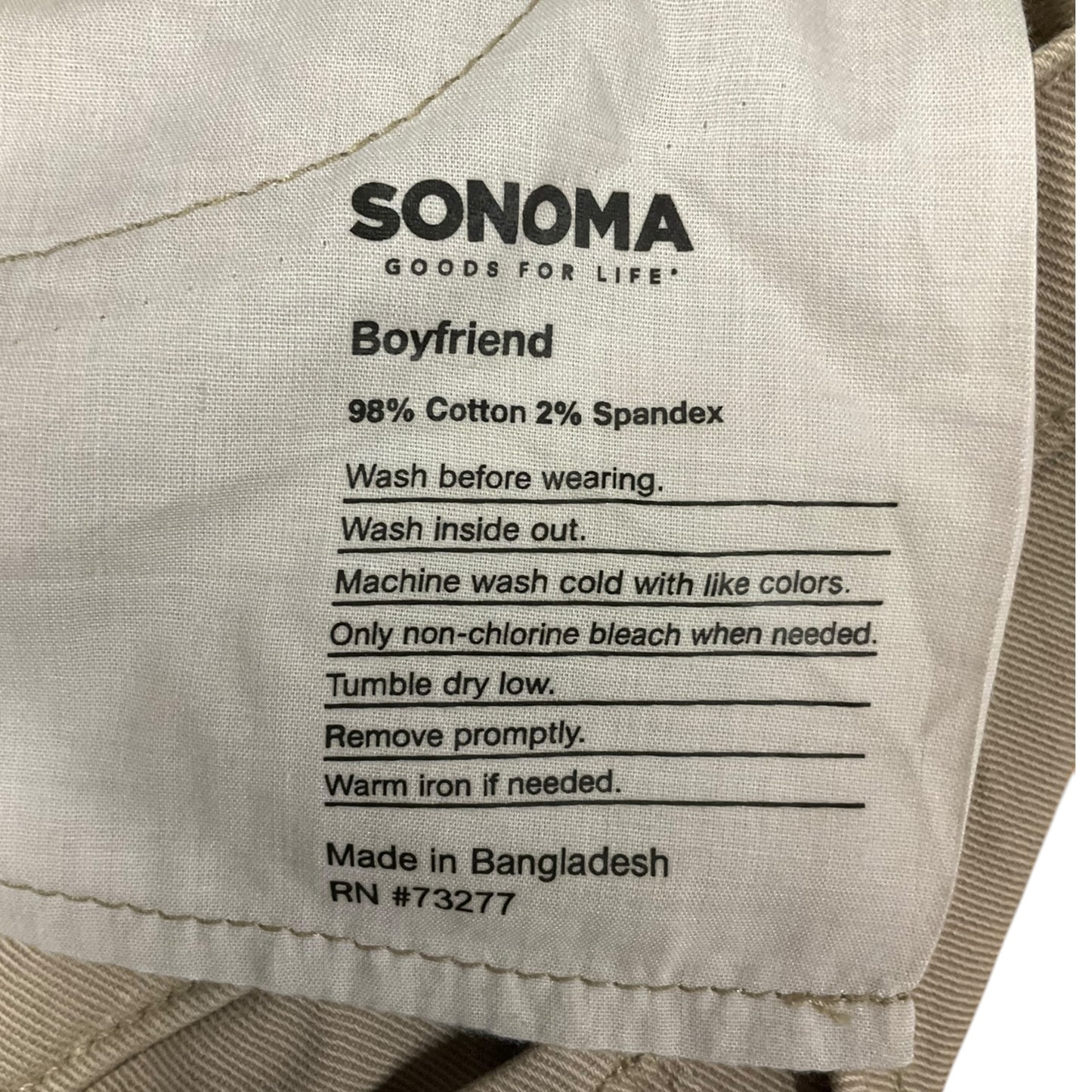 Pants Chinos & Khakis By Sonoma In Tan, Size: 18