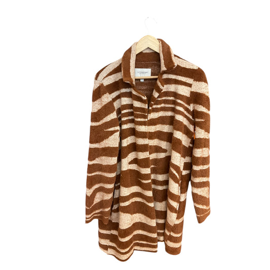 Sweater Cardigan By Liverpool In Animal Print, Size: M