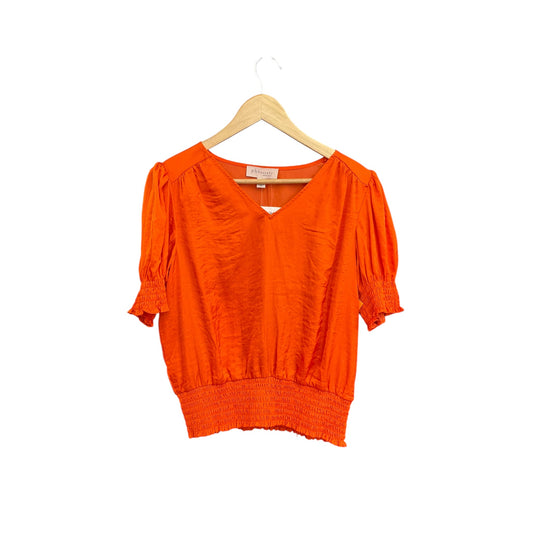 Top Short Sleeve By Philosophy In Orange, Size: L