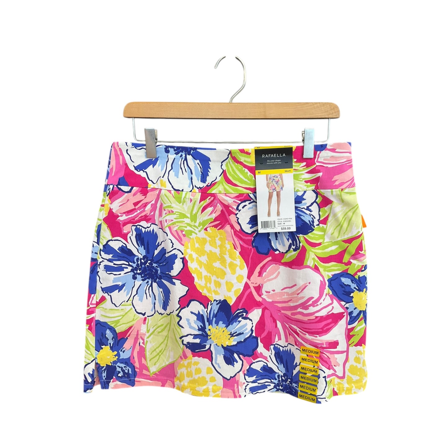 Athletic Skort By Rafaella In Floral Print, Size: M