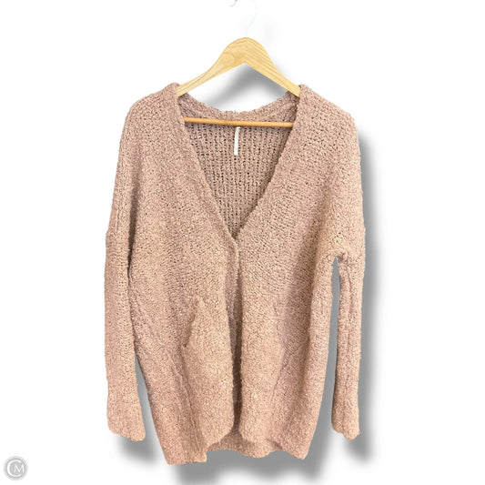 Sweater Cardigan By Free People In Pink, Size: Xs