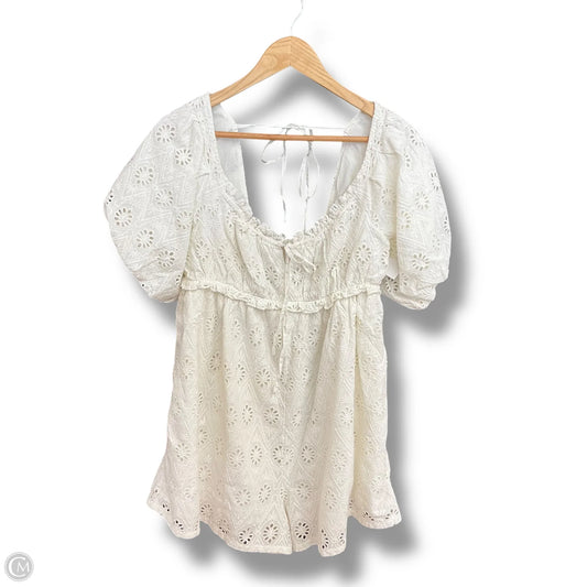 Romper By Pilcro In Cream, Size: M