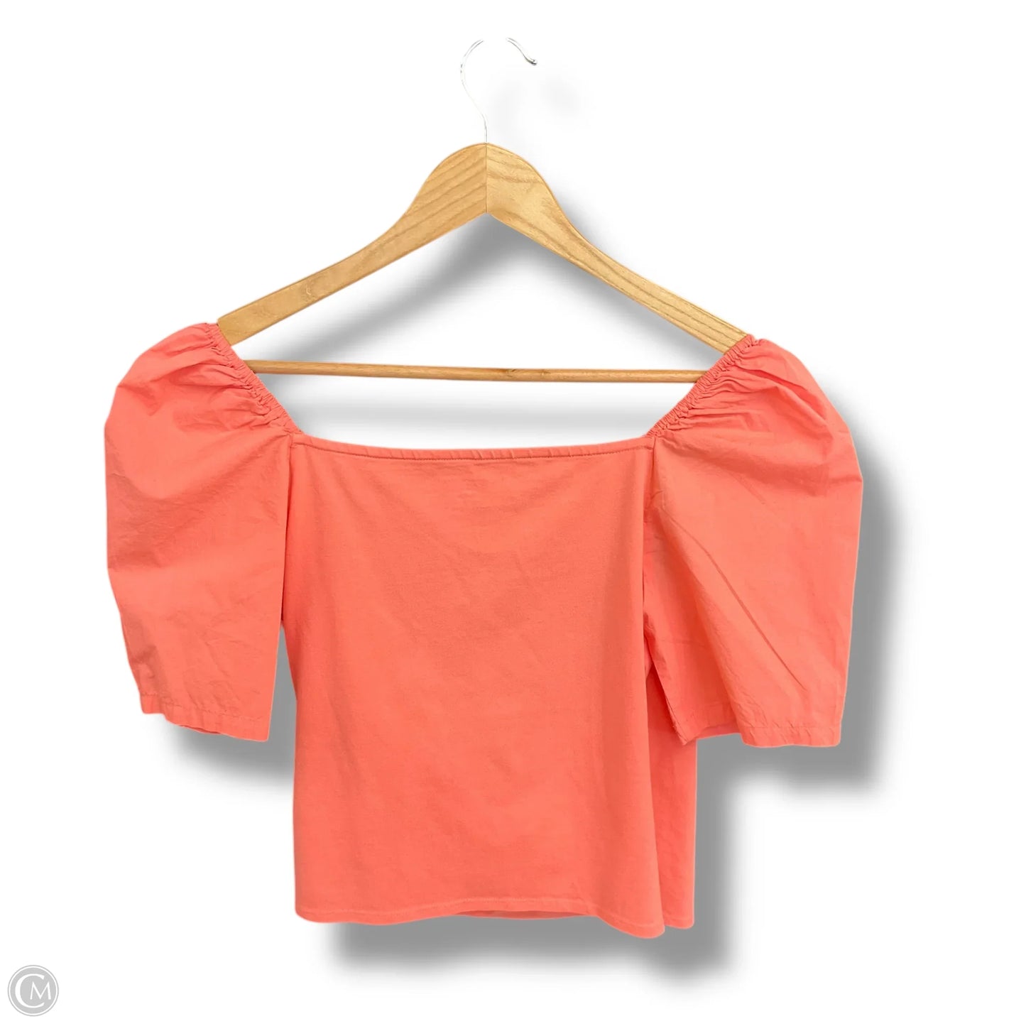 Top Short Sleeve By Anthropologie In Coral, Size: M