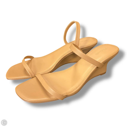 Sandals Heels Wedge By Madewell In Tan, Size: 9.5