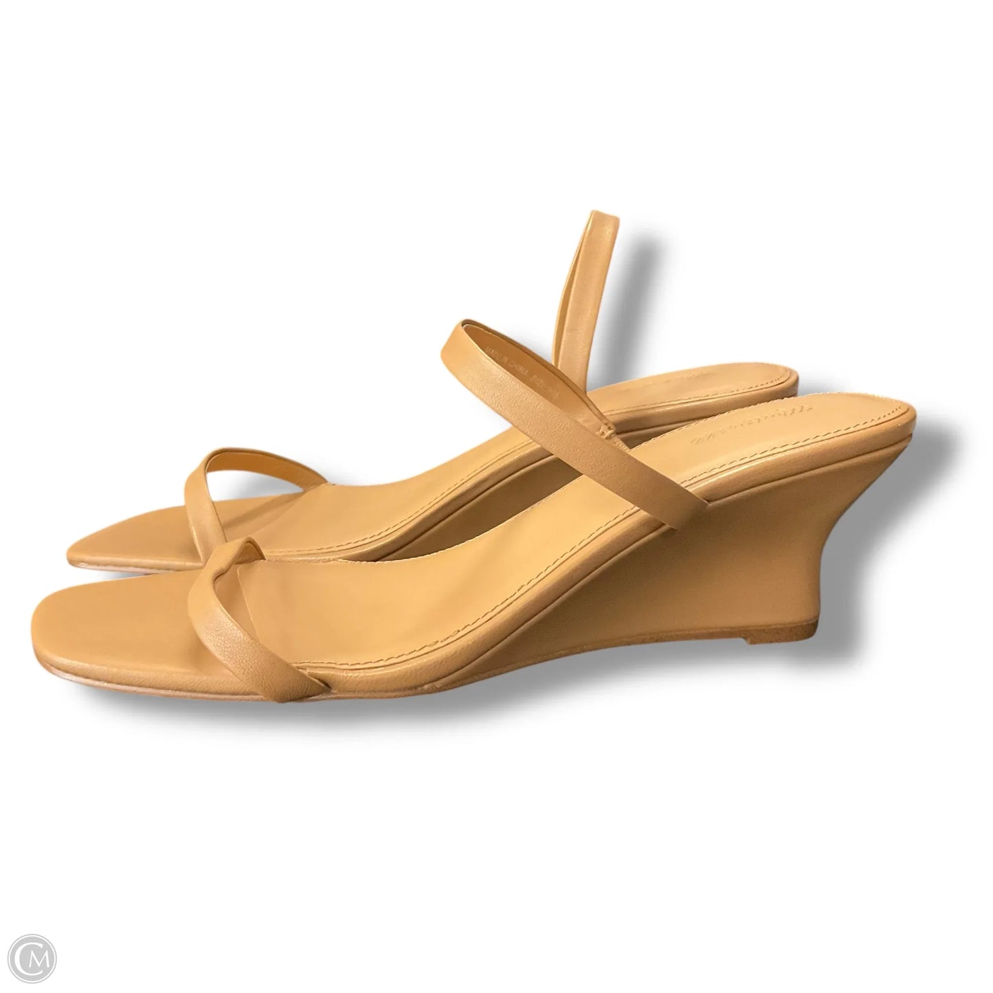 Sandals Heels Wedge By Madewell In Tan, Size: 9.5