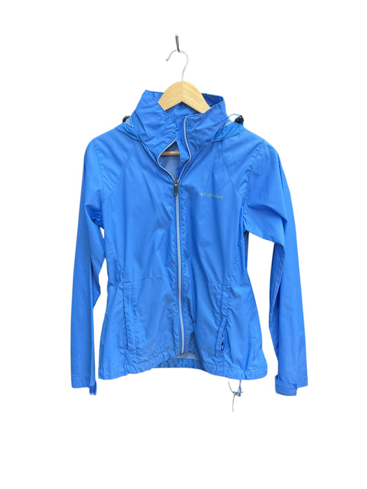 Jacket Windbreaker By Columbia In Blue, Size: S