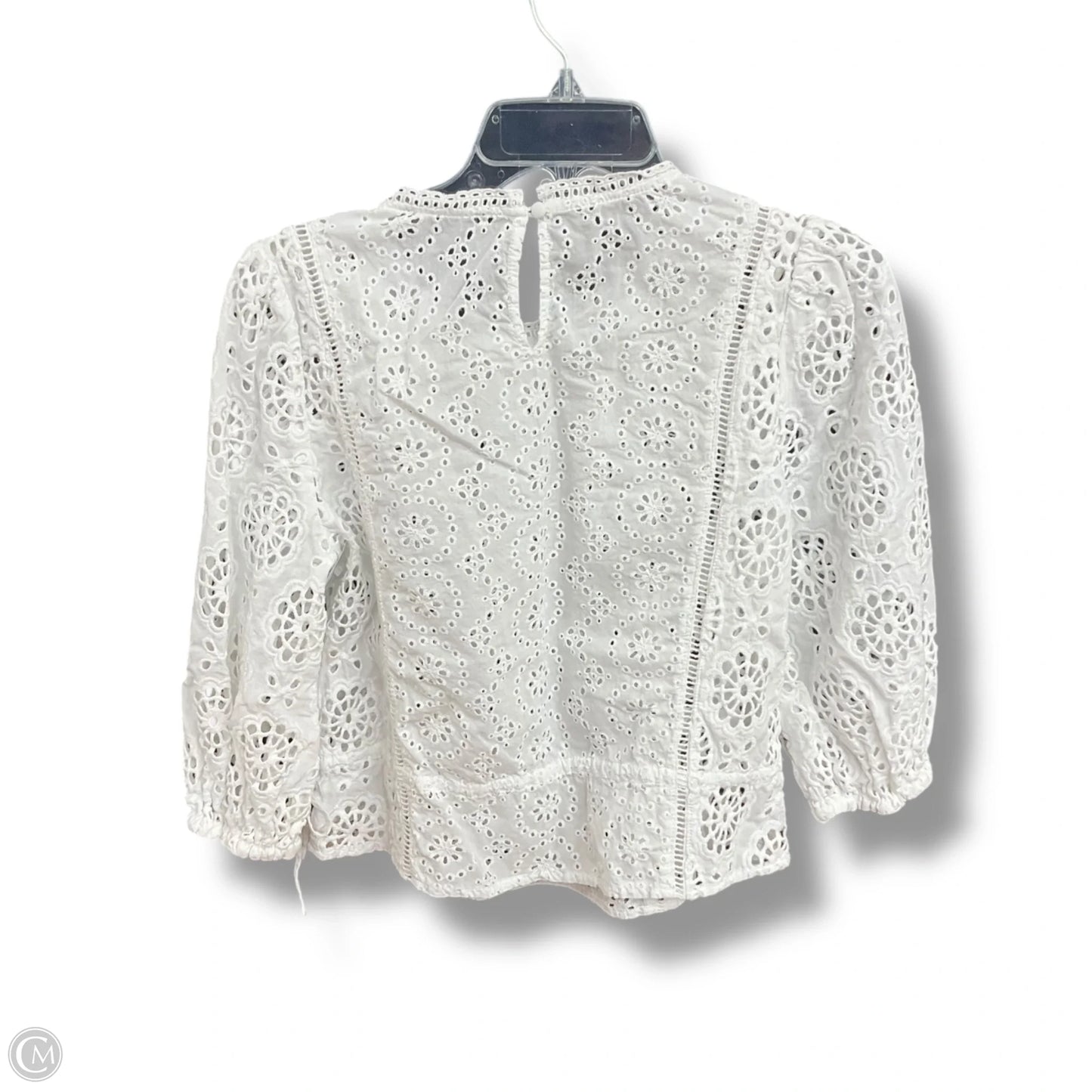 Top 3/4 Sleeve By Banana Republic In White, Size: M
