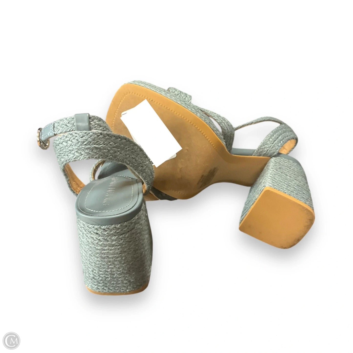 Sandals Heels Block By Crown Vintage In Blue, Size: 6