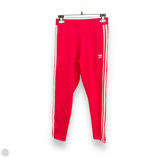 Athletic Leggings By Adidas In Pink, Size: M