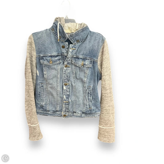 Jacket Denim By Free People In Blue Denim, Size: L