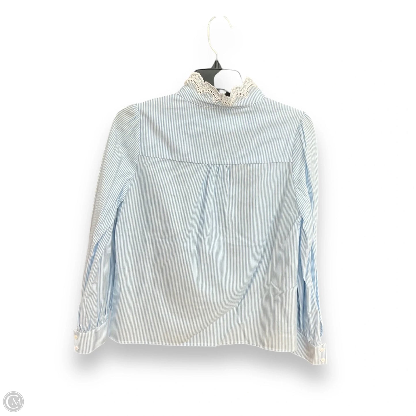 Blouse Long Sleeve By Ivanka in Paris In Striped Pattern, Size: S