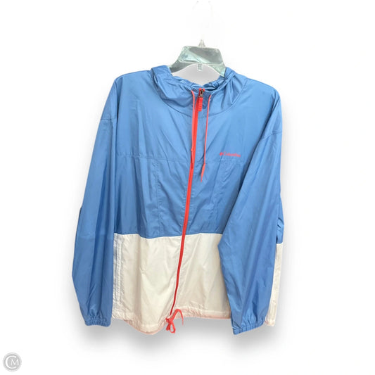 Jacket Windbreaker By Columbia In Blue, Size: Xxl