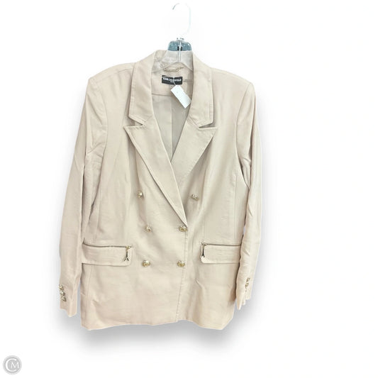 Blazer Designer By Karl Lagerfeld In Beige, Size: Xl