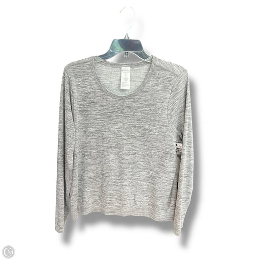 Athletic Top Long Sleeve Crewneck By Athleta In Grey, Size: Xl